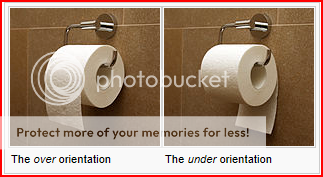 Statistical Poll: Toilet Paper Orientation, over or under? (Pics!)